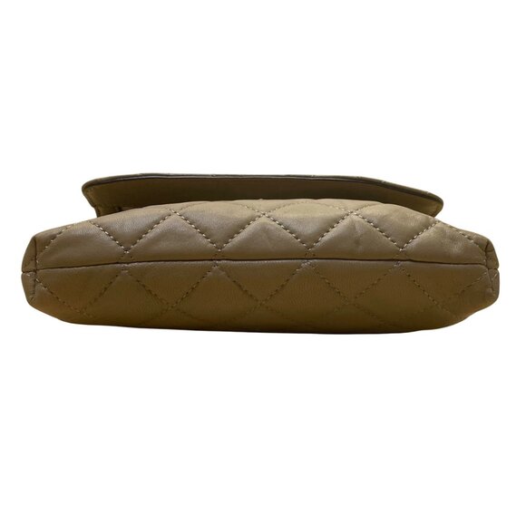 Calvin Klein Women’s Taupe Quilted Faux Leather Chain Strap Crossbody Bag - Picture 5 of 11